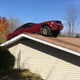 Illustration for article titled How In Tarnation Did This Mustang End Up On A Roof?